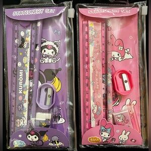 (2) Stationary Sets- Kuromi + My Melody